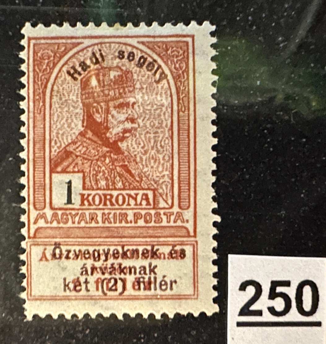 1914 HADISEGÉLY 1KR. BÉLYEG POSTATISZTA * MBK 19,000FT