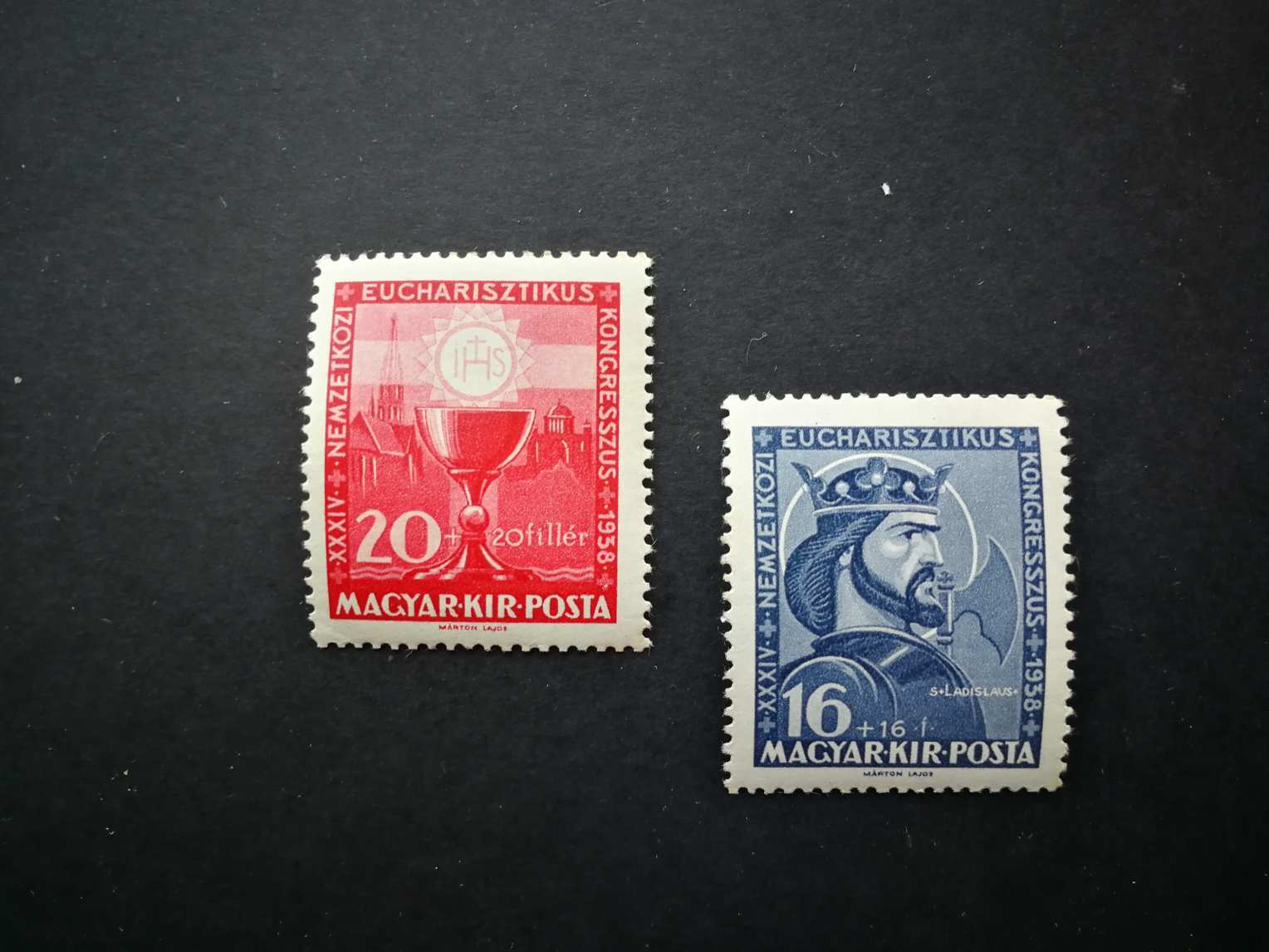Magyarország 1938 Eucharisztikus pár ** postatiszta kat. ár 1500 Ft H
