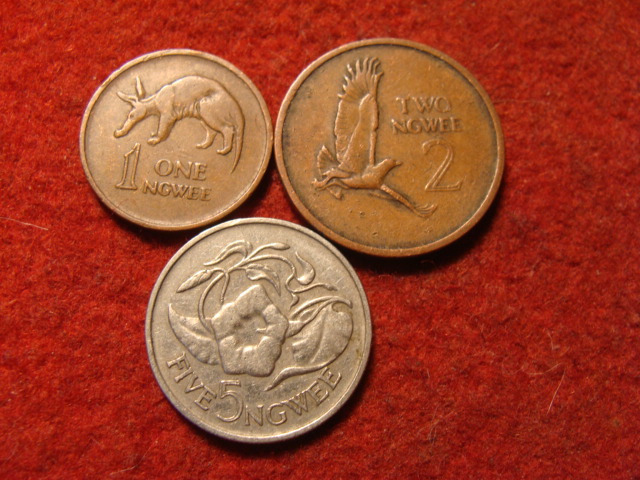 Zambia 3 féle érme egyben