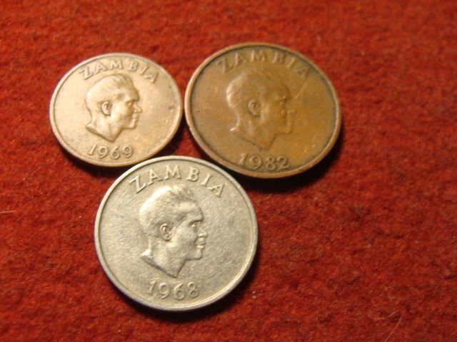 Zambia 3 féle érme egyben