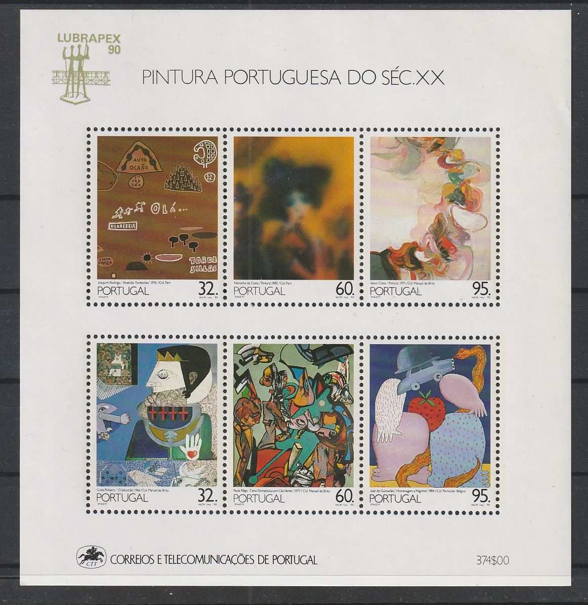 Portugália  Postatiszta Blokk