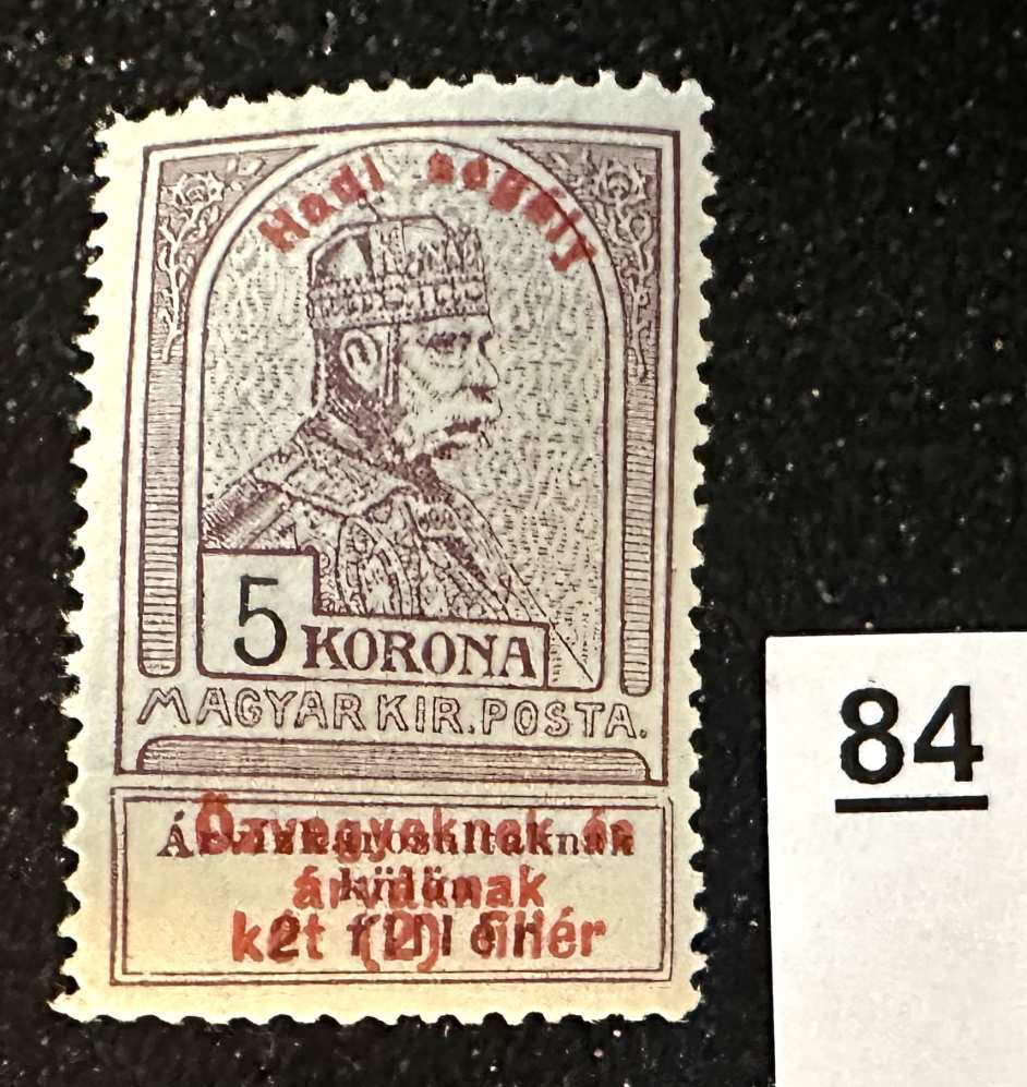 1914 HADISEGÉLY 5KR. MAGYAR BÉLYEG POSTATISZTA * MBK 11,500FT