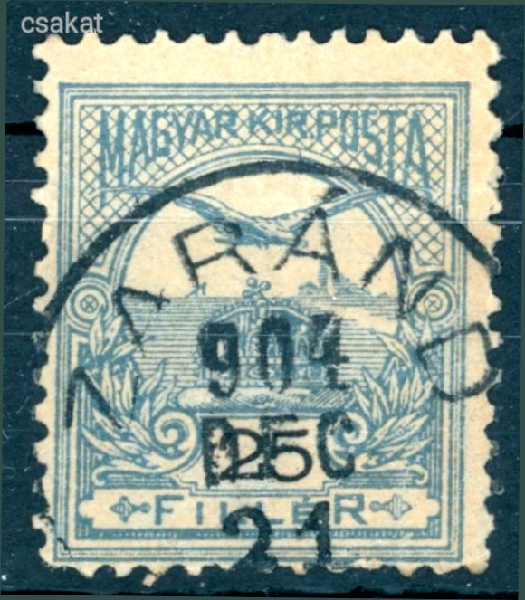 1909 turul ZARÁND bélyegzés Arad Romania Gudlin E3.20 / 40p (e15)