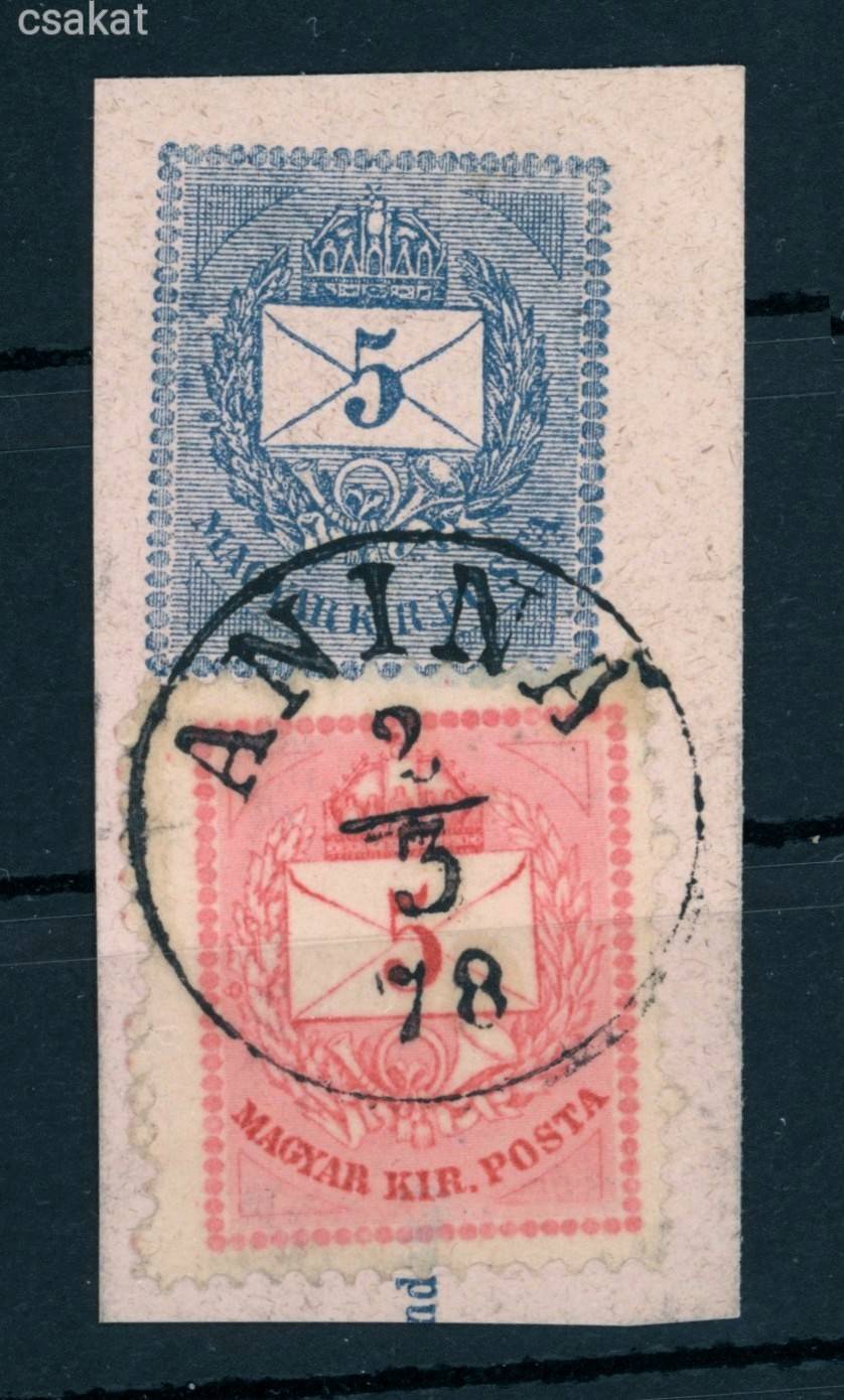 1874 krajcáros ANINA lebélyegzés Krassó-Szörény Romania Gudlin E3.12 / 80 pont  (e40)