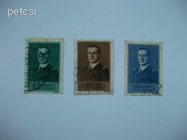 Magyar bélyeg / bélyegsor kormányzói arcképsor 1938 3.