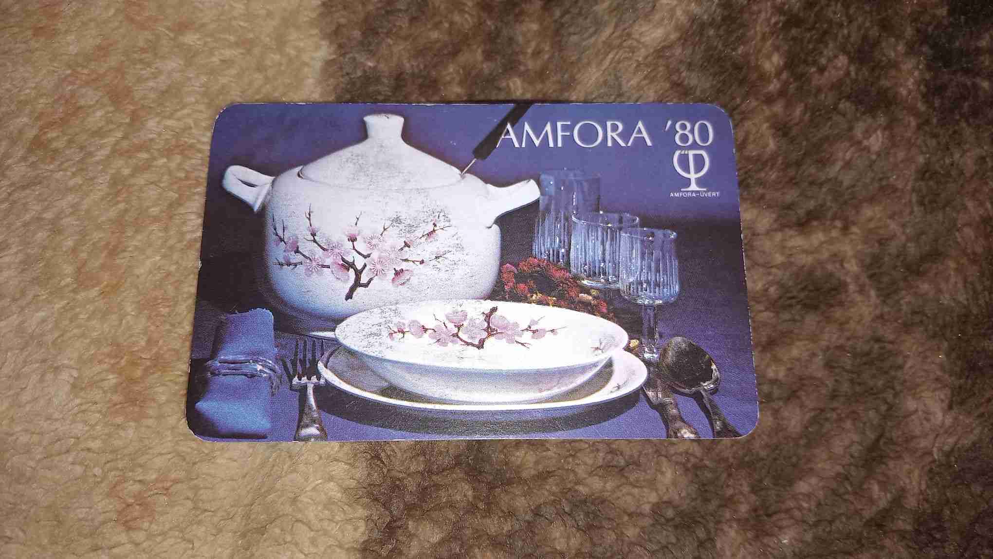 1980 - Amfora-Üvért kártyanaptár