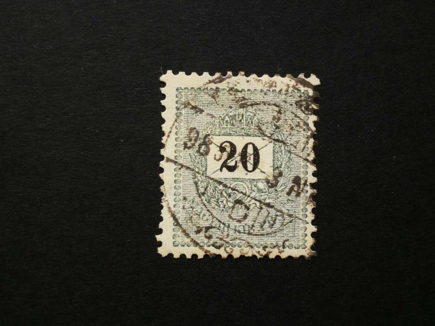 Magyarország 1889 Feketeszámú 20 kr.  E12:11 3/4  A