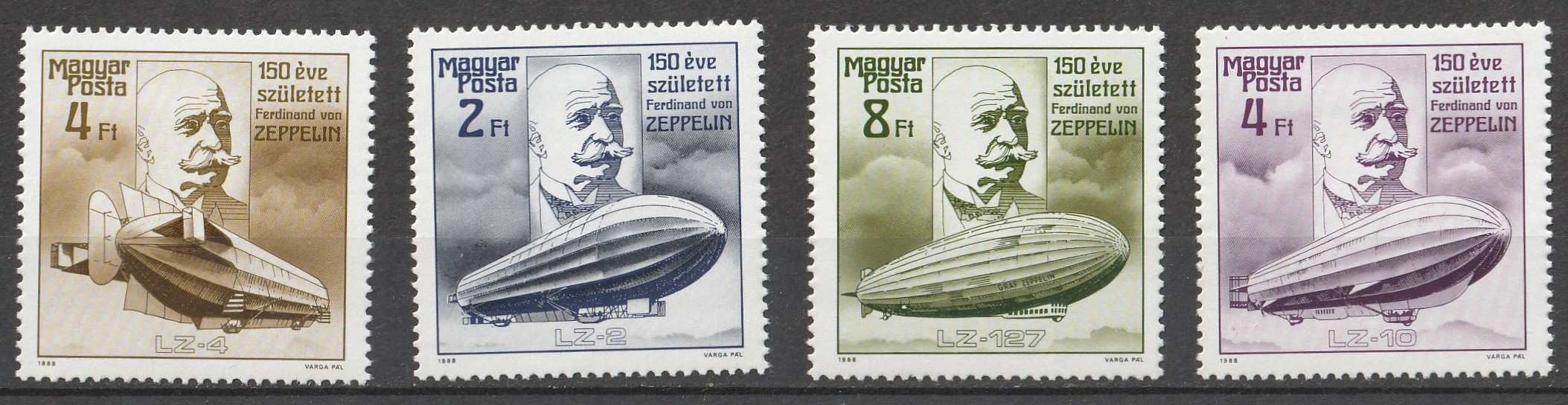 53-121 Postatiszta sorok 1988 Ferdinánd von Zeppelin
