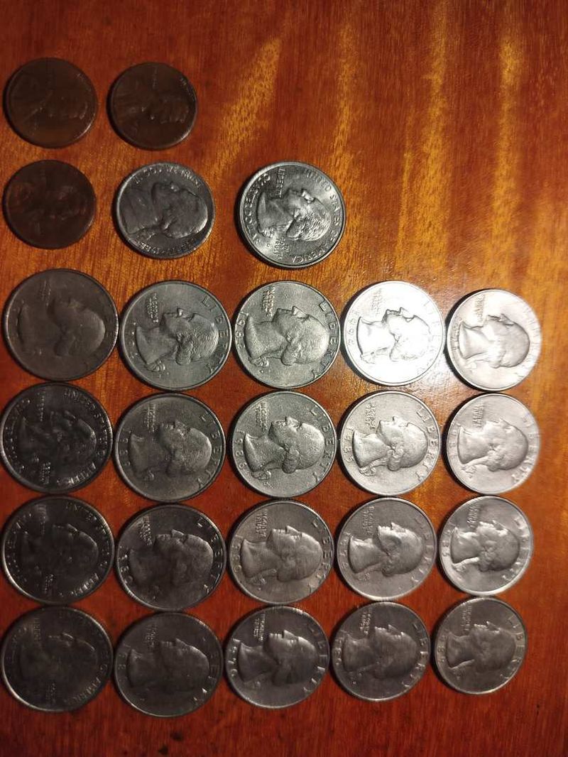 USA 1/4 dollárosok, centek