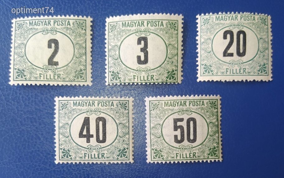 1920. Magyar Posta portó **  - Postatiszta,falcmentes, szép bélyegsor