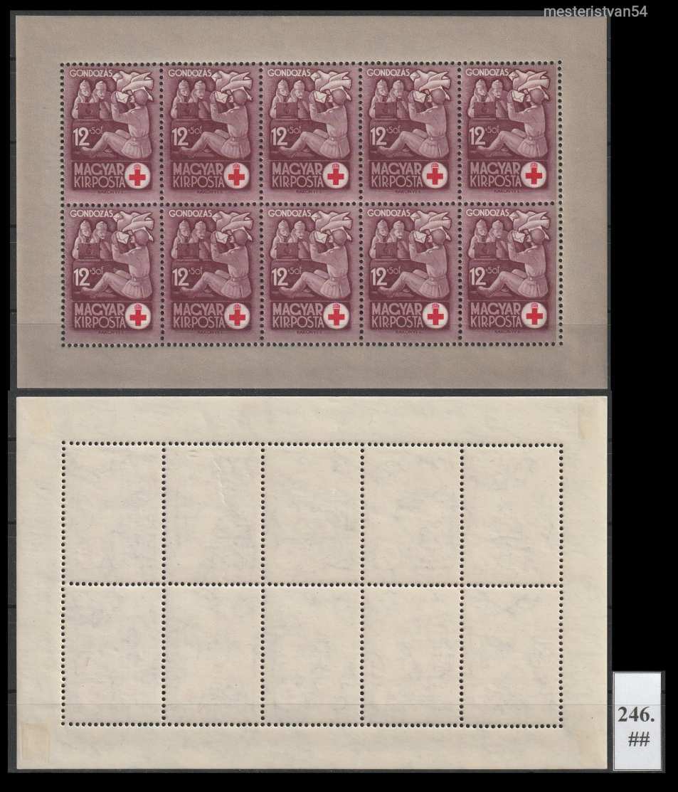 1942. Vöröskereszt I. Kisív