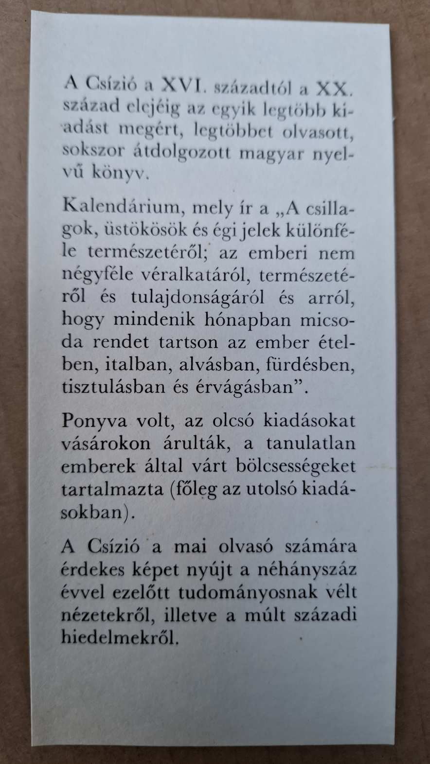 Csízió című könyv eladó