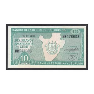 Burundi, 10 francs 2003 UNC