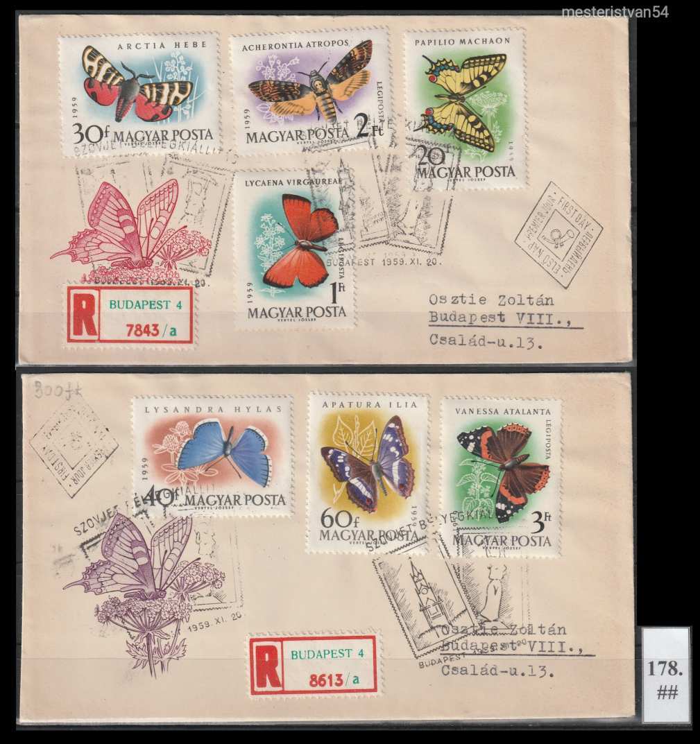 1959. Lepke (I.)-L FDC. ##-178