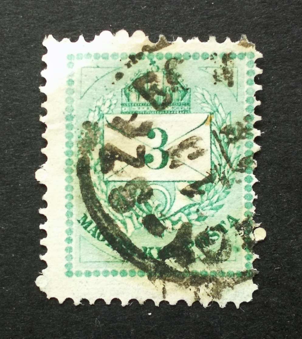 Magyarország 1881 Színesszámú krajcáros 3 Kr A13 (N)AGY-SZEBEN, beszakadás H