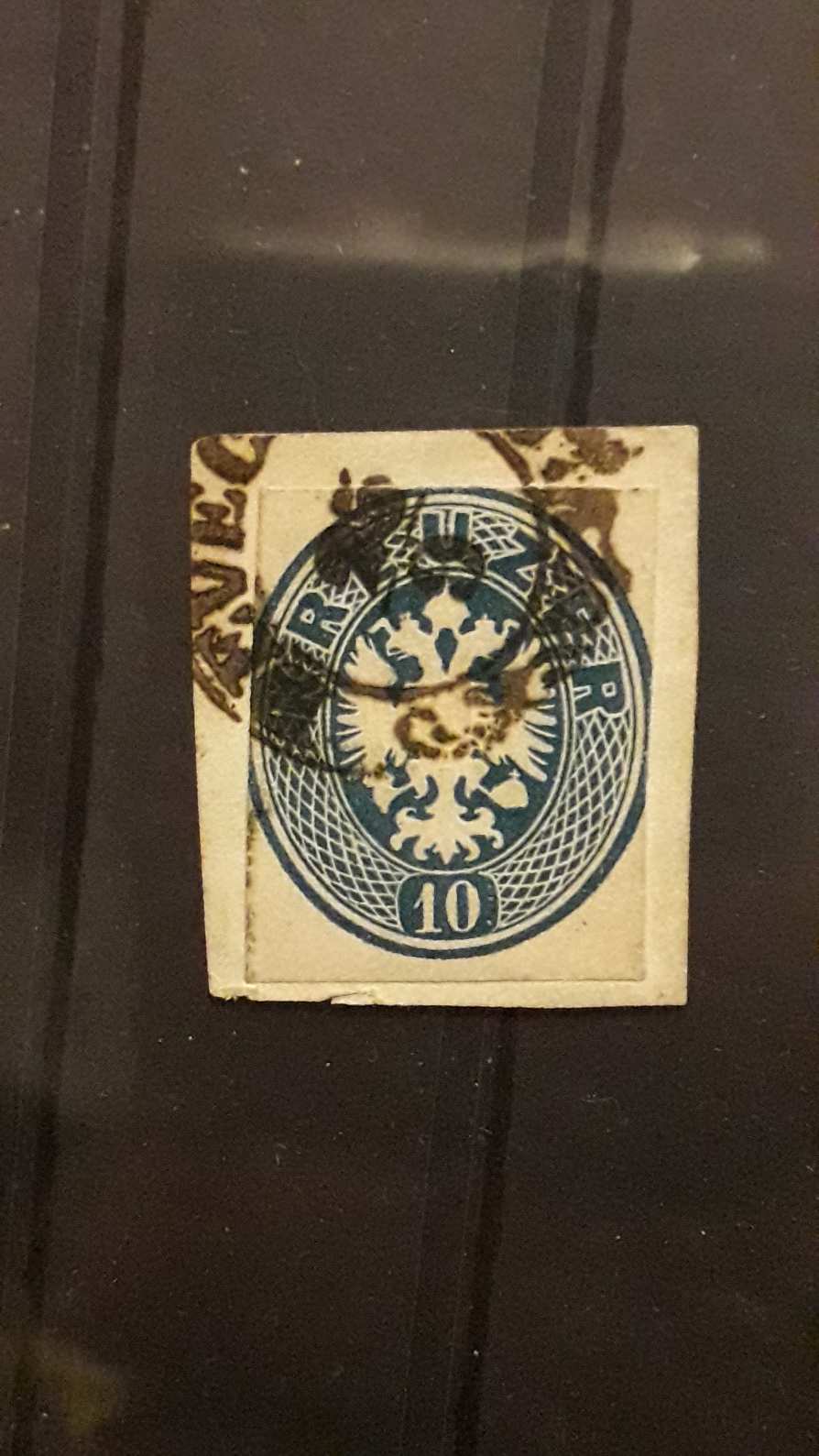 1863. Díjjegyeskivágás 10kr bélyeg ként felhasználva kivágáson DEVECSER (300.€+++)