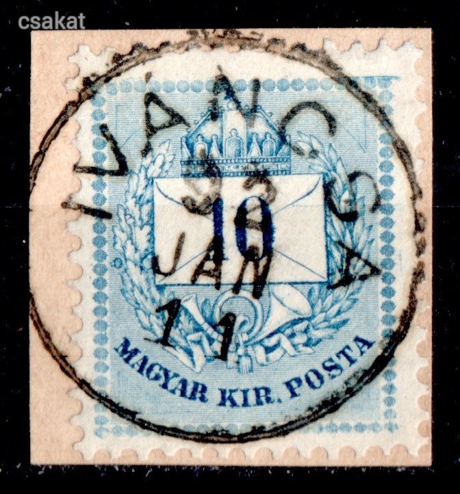 1881 színesszámú krajcáros luxus IVÁNCSA bélyegzés Fejér Gudlin E3.20 / 80 pont (c60)