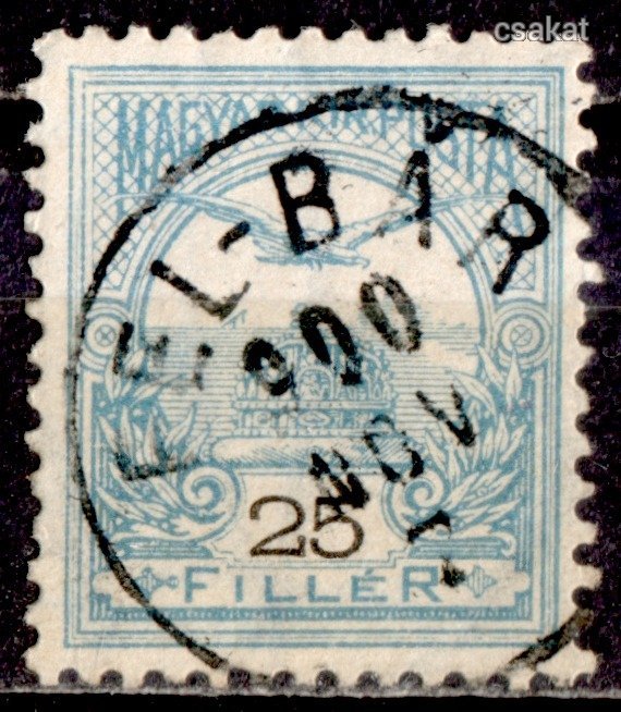1900 turul FEL-BÁR bélyegzés Felbár Felvidék Slovakia Gudlin E3.20 / 60 pont (c11)