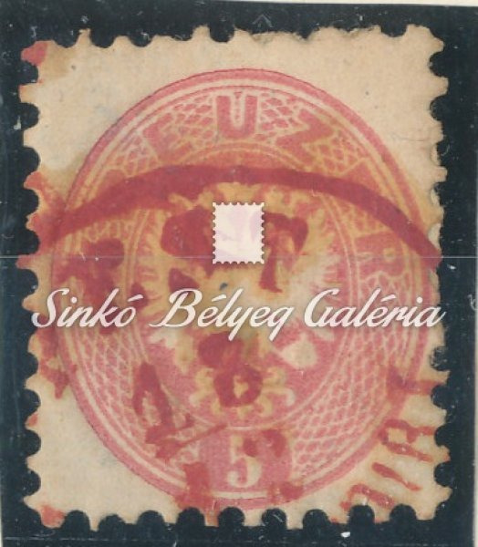 1864. Könyvnyomat dombornyomással 5kr, PEST/Recommandirt