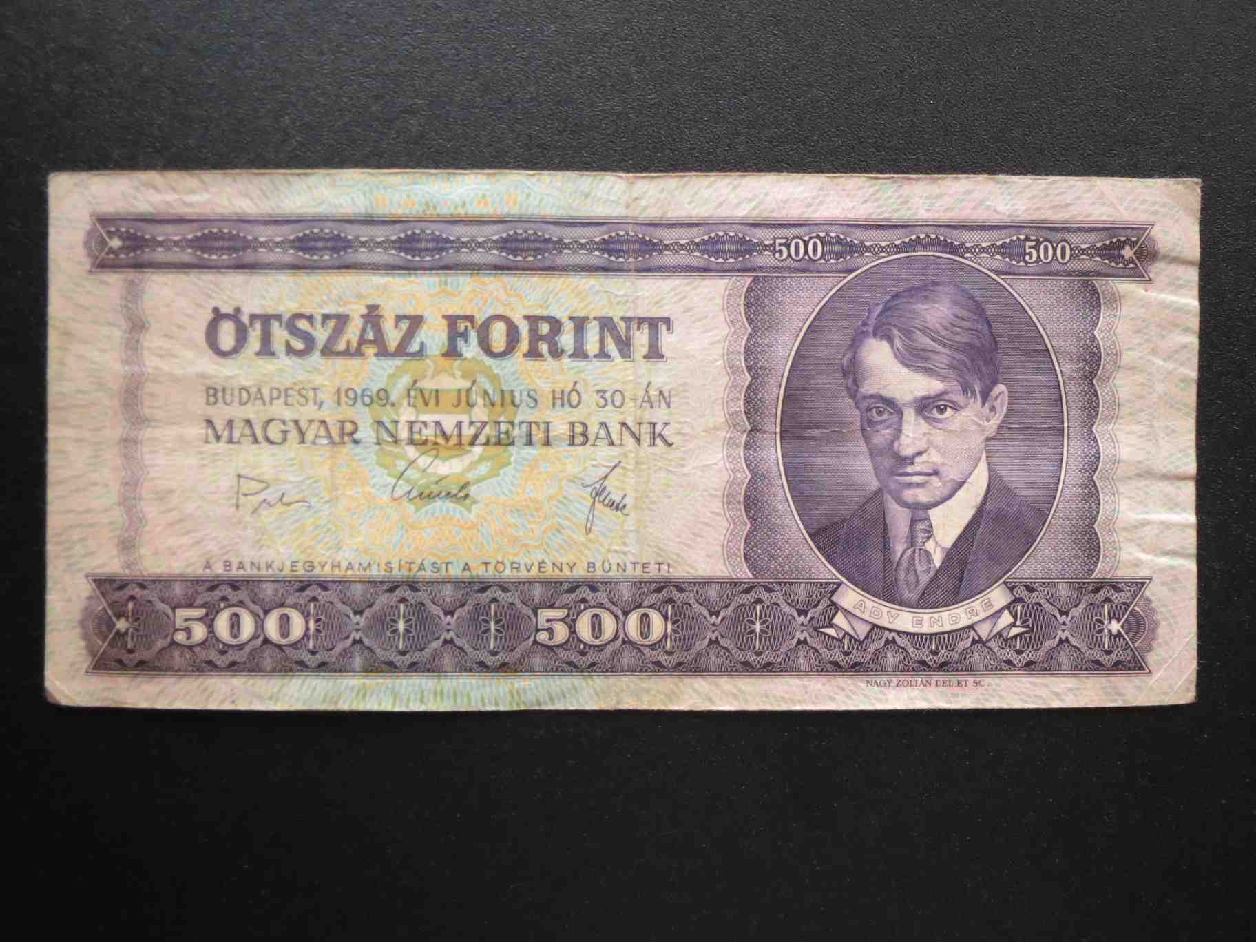 500 forint 1969 VF E sorozat