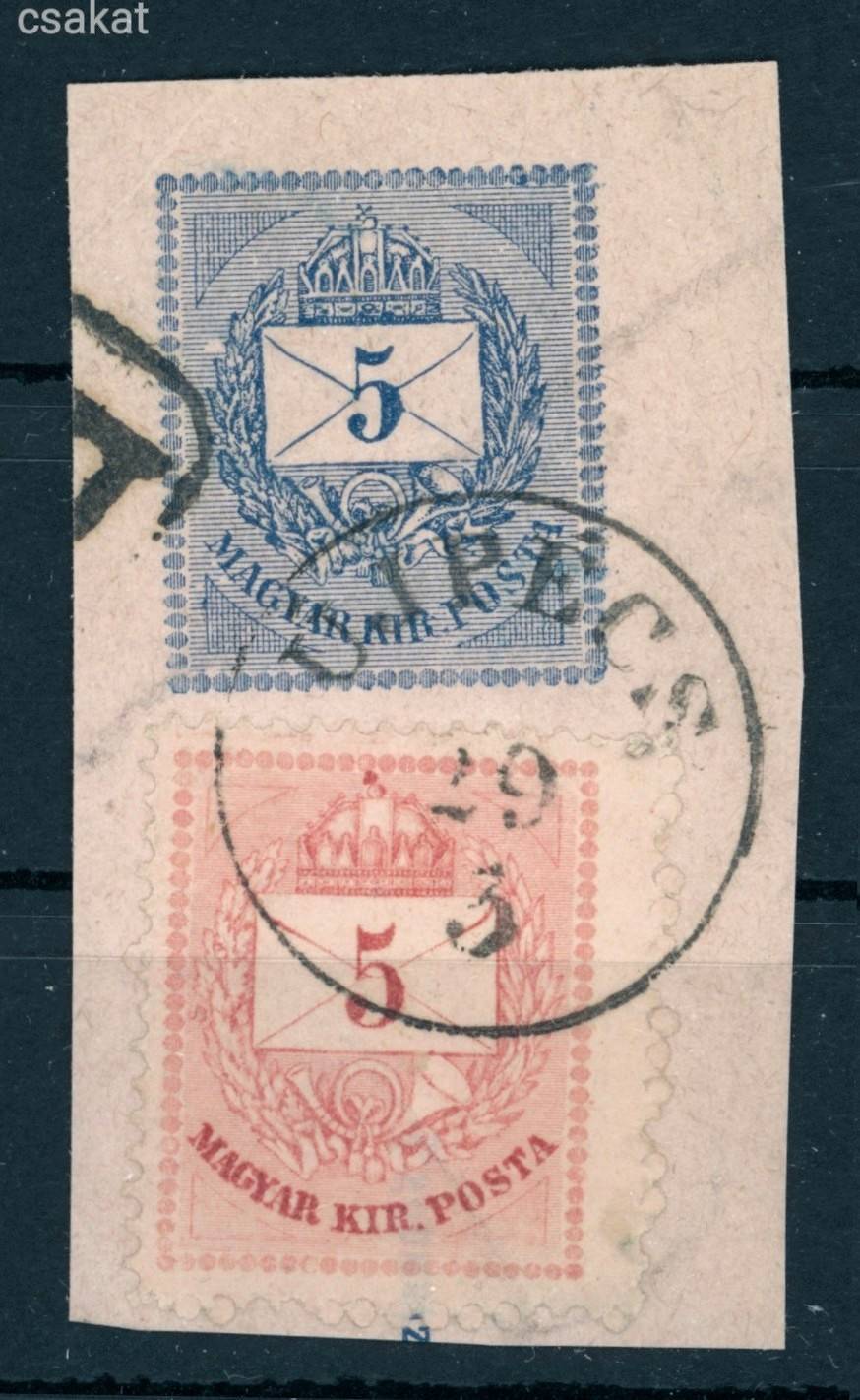 1874 krajcáros UJPÉCS lebélyegzés Torontál Romania Gudlin E2.2 / 80p (e39)