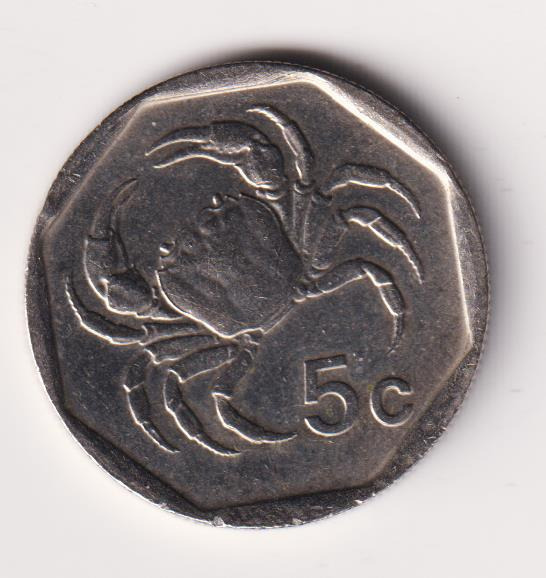 Málta nikkel 5 Cent 1995