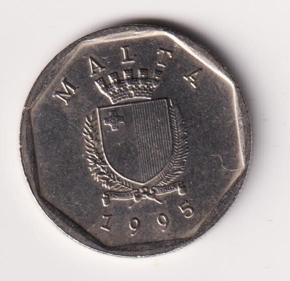 Málta nikkel 5 Cent 1995