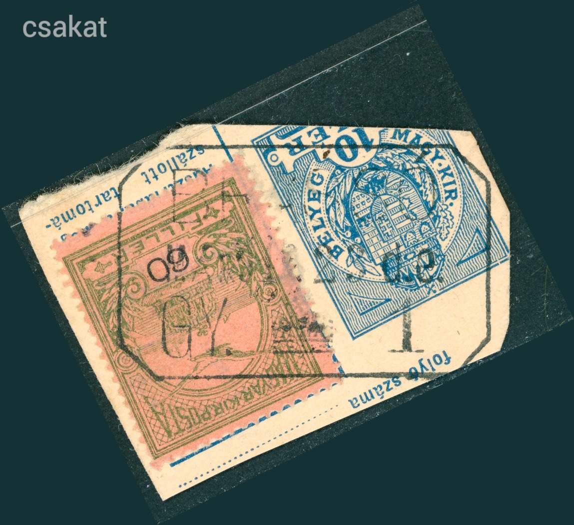 1913 turul BRASSÓ / 1 gyújtő bélyegzés a ritka GY 14 típus MPPFB 500p  (d83)