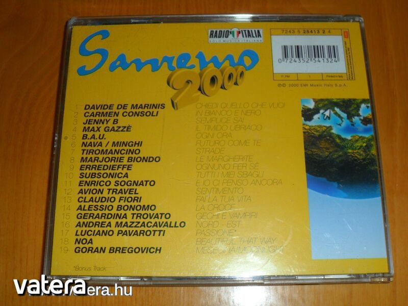 San Remo 2000 olasz dallamok CD