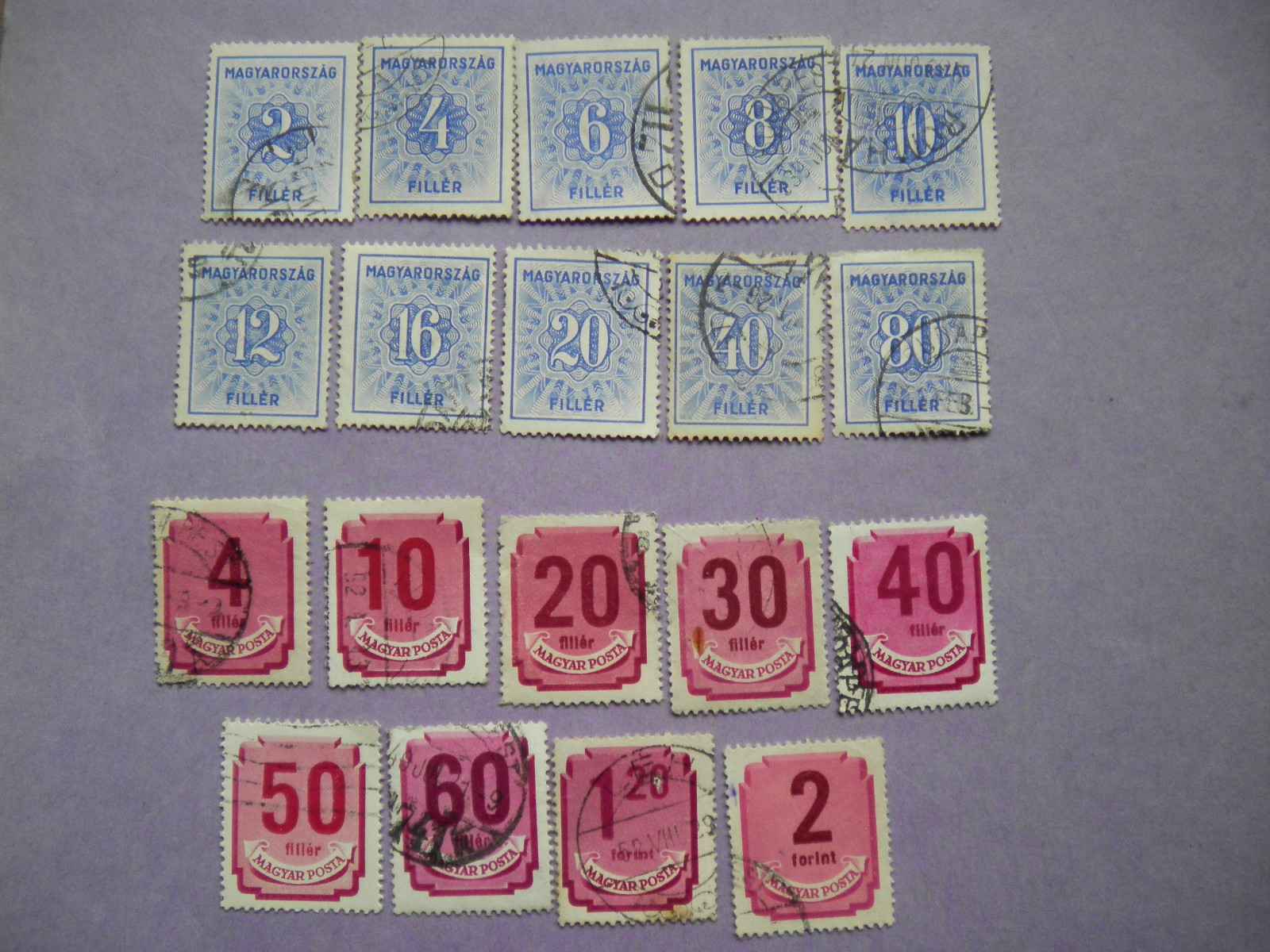 Magyar 1934 1946 két komplett porto sor 85