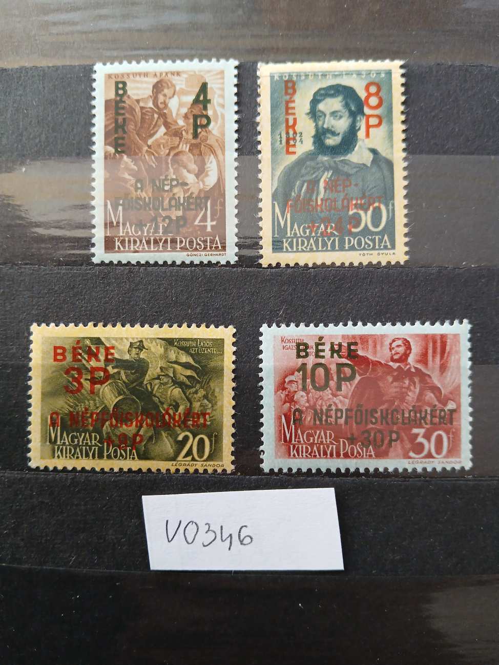 V0346 Magyar bélyeg 1945 863-866 postatiszta