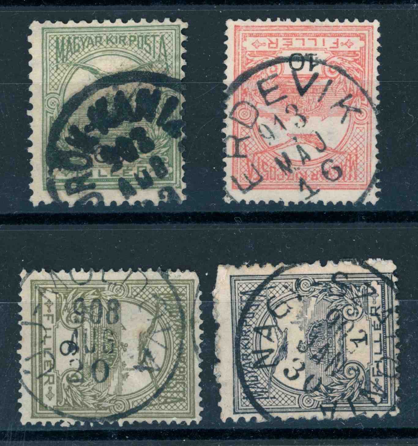 1900+ turul bélyegzések török-kanizsa + erdevik + új-moldova + nagy-szalonta gudlin 70p (e80)