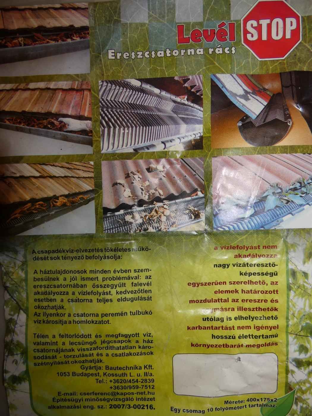 Bramac Lombrács LevélSTOP ereszcsatorna /lomb,levél/ rács 25 darabos ...