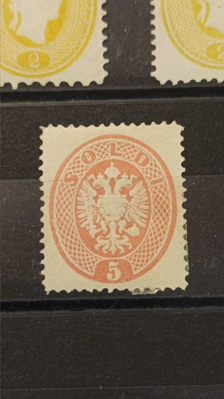 1863. Könyvnyomat dombornyomással 5 soldi 1884-es újnyomata *