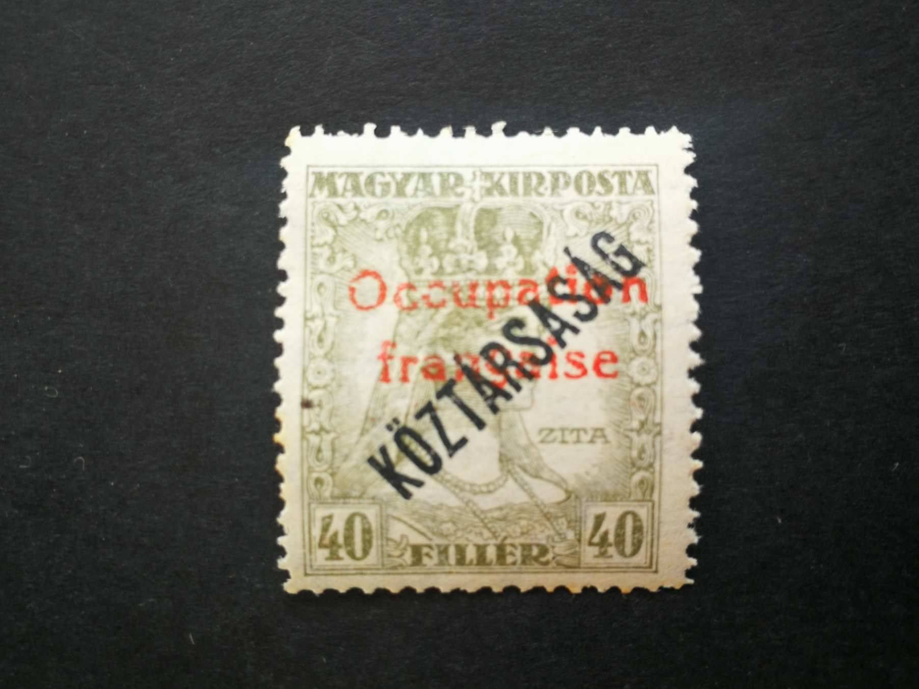 Magyarország 1919 Arad - francia megszállás Zita/Köztársaság 40 F