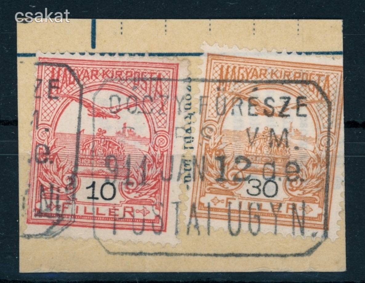 1909 turul DÓCZY FÜRÉSZE / BARS VM ritka postaügynökésg bélyegzés Bars Slovakia MPPFB PÜ13/ R! (e37)