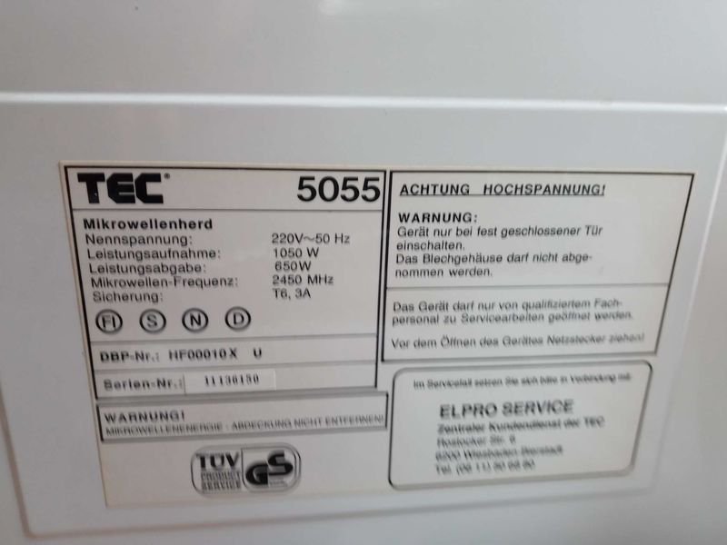 TEC 5055 mikrohullámú sütő