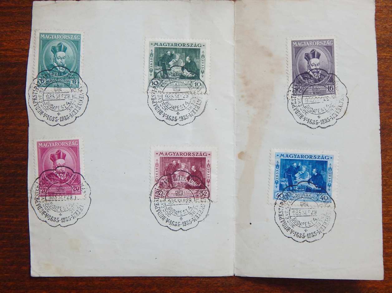 Alkalmi bélyegzés 1935 Pázmány Tudományegyetem 300 éves évfordulója