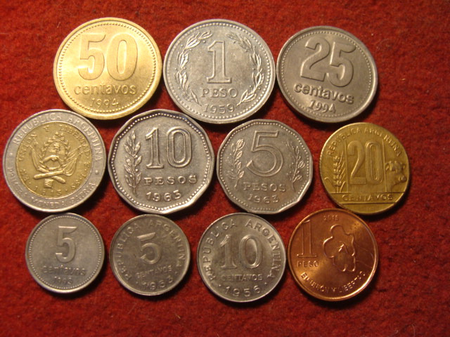 Argentína 11 féle érme egyben