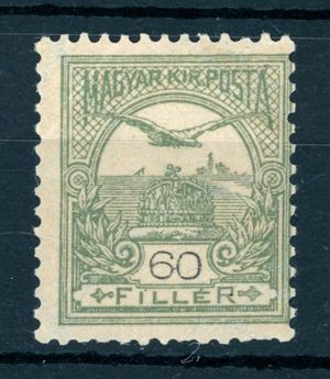 1900 turul 60 fillér postatiszta alul pár rövidebb fog bal fent hajtásnyom