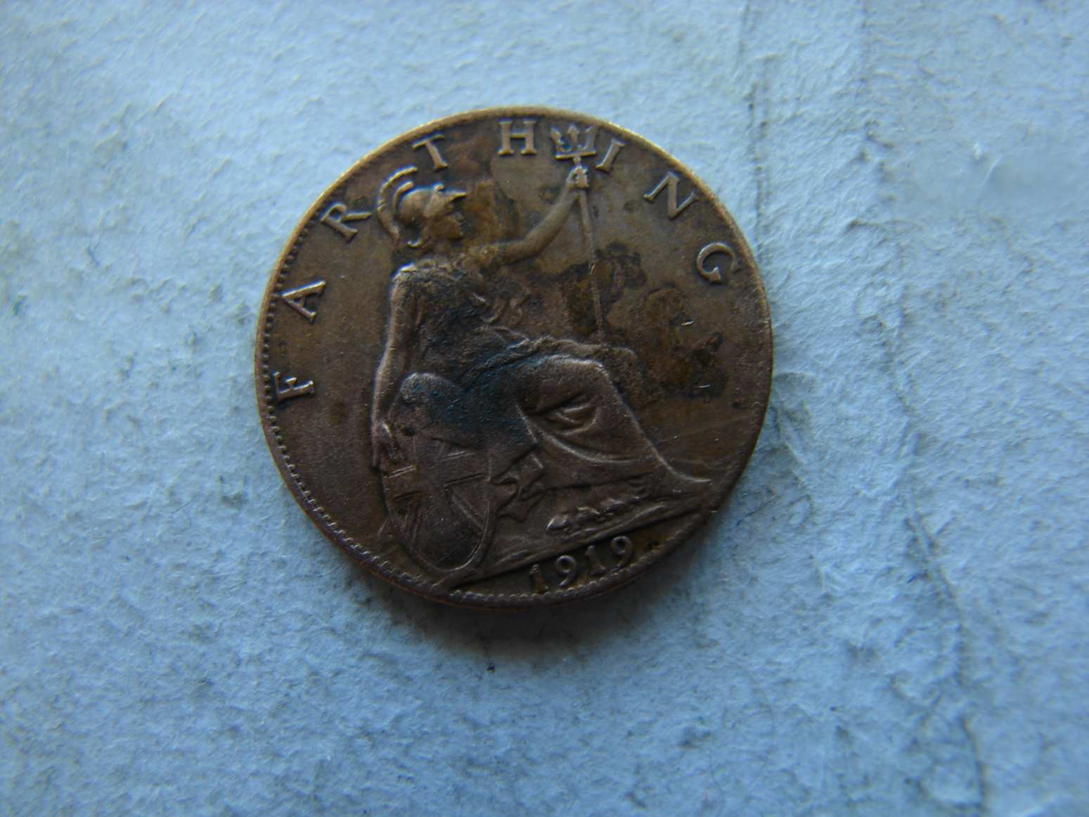 ANGOL 1 FARTHING, 1919. 1 DB.