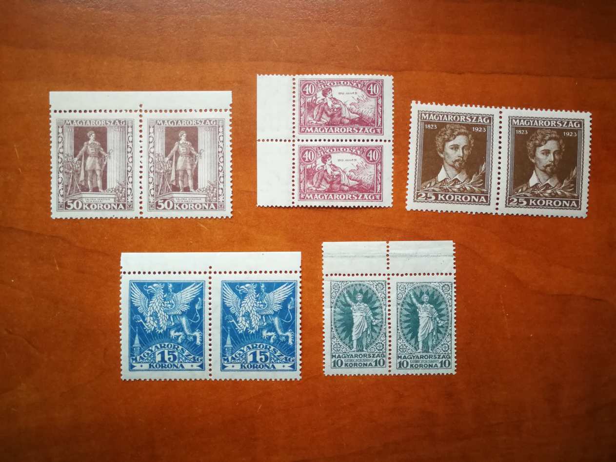 Magyarország 1923 Petőfi S. ** párban, törések  A