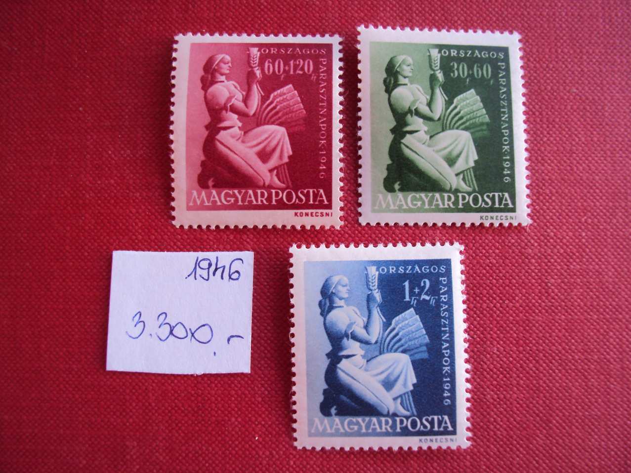 1946 Parasztnapok postatiszta Harmadárban eladó BAL-1
