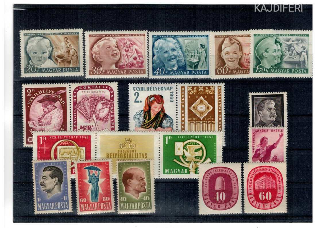 POSTATISZTA SOROK BÉLYEGEK 1953