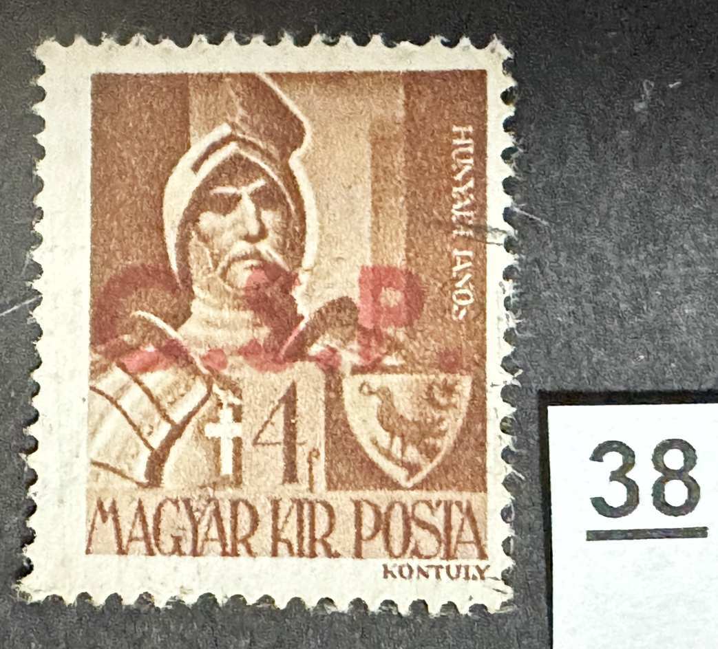 MAGYARORSZÁG 1945 VISSZATÉRT TERÜLET -FELVIDÉK- RIMASZOMBAT HADVEZÉREK 4 FILLÉR  BÉLYEG