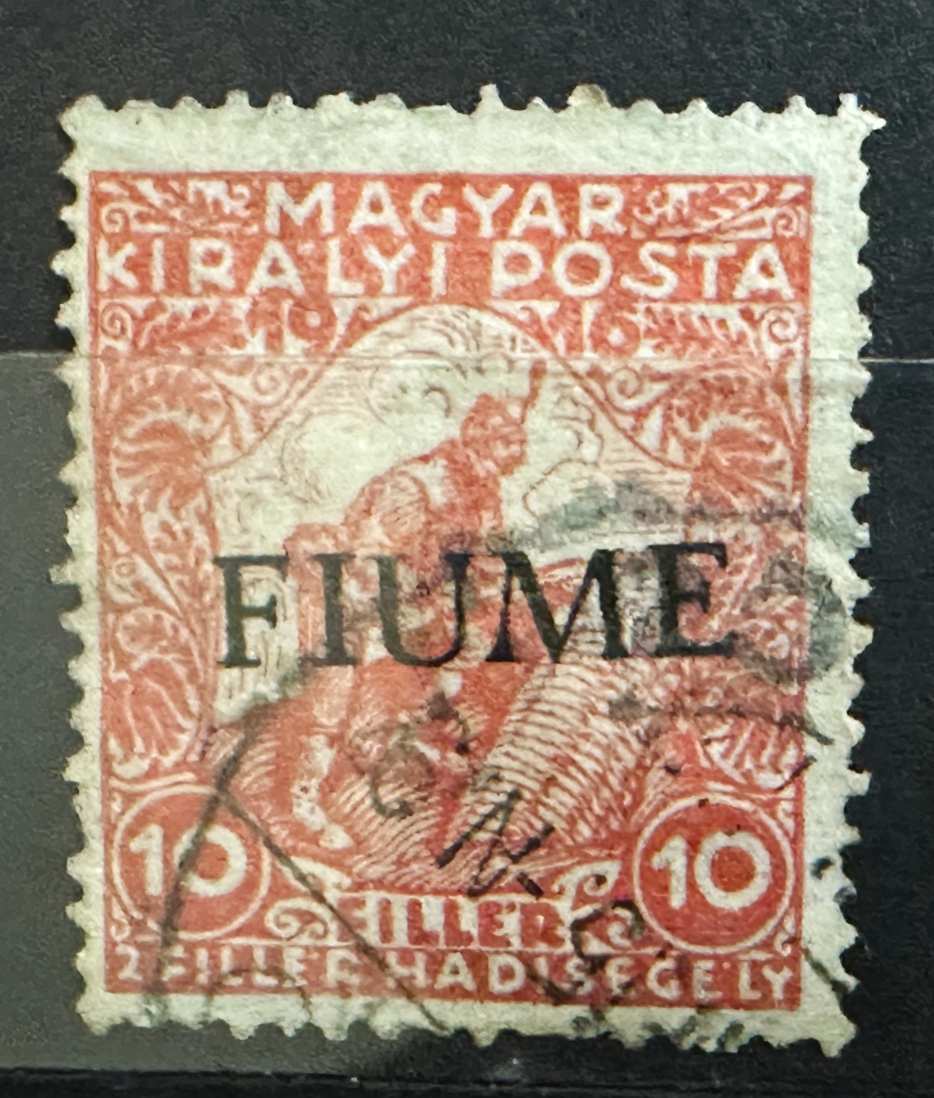MAGYARORSZÁG 1918 FIUME OLASZ MEGSZÁLLÁS HADISEGÉLY II. FILLÉR BÉLYEG