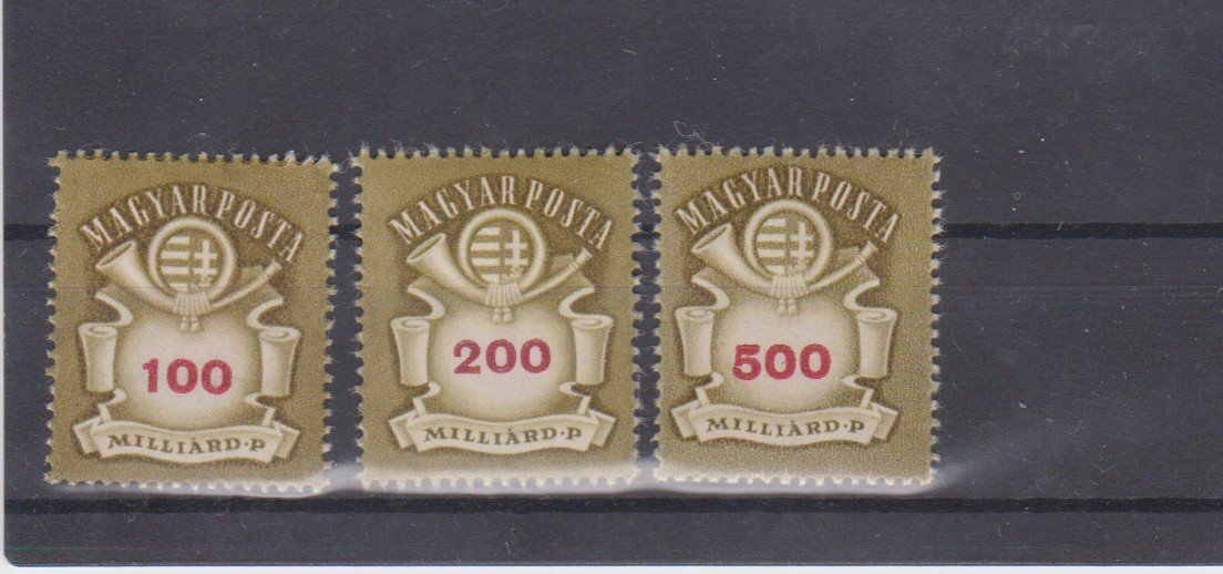 Magyarország 1946 ** Milliárdos postatiszta sor