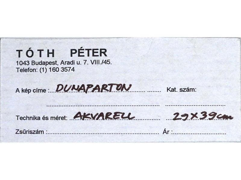 1Z955 Tóth Péter: "Dunaparton"