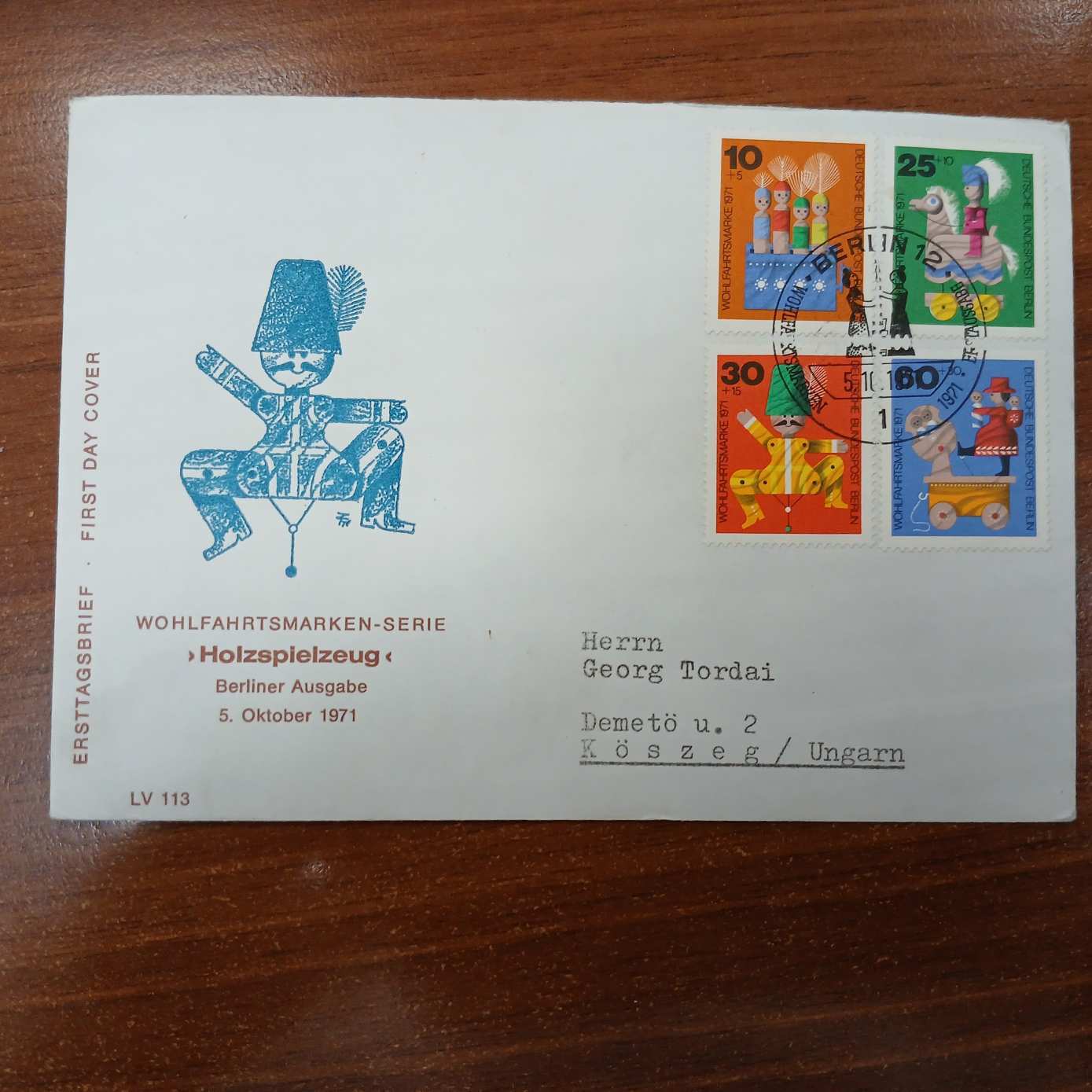 Német fdc,Berlin,1971.