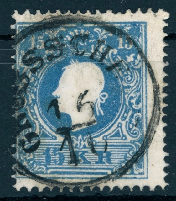 1858 OPM krajcáros GROSSSCHENK bélyegzés Nagy-Küküllő Romania Gudlin E2.2 / 250p  (e57)